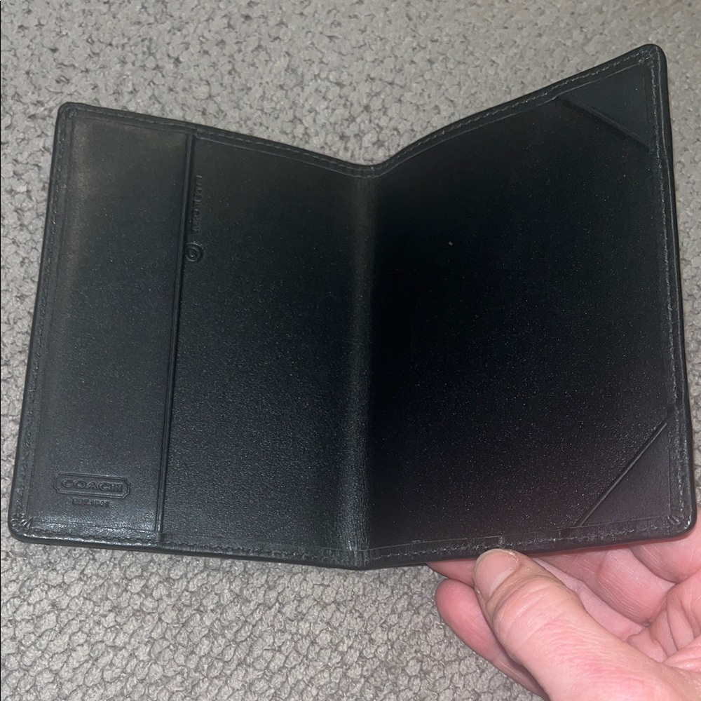 Coach Monogram Black and Gray Passport Holder - Picture 2 of 4